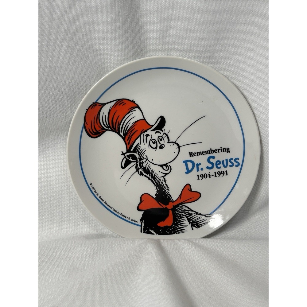 VINTAGE "REMEMBERING DR. SEUSS 1904-1991" COLLECTOR PLATE Cat In The Hat